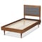 Baxton Studio Greta Mid-Century Modern Dark Grey Fabric Upholstered and  Wood Twin Size Platform Bed 189-11164-11158-ZORO - alternate 2